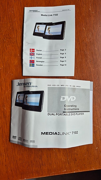 Jensen MediaLink 7102 kannettava DVD-soitin