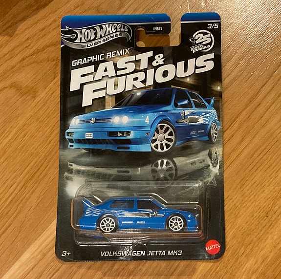Hotwheels silver series graphic remix fast and furious Volkswagen Jetta MK3, VW