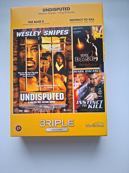 Wesley Snipes 3Riple Movies DVD-boksi