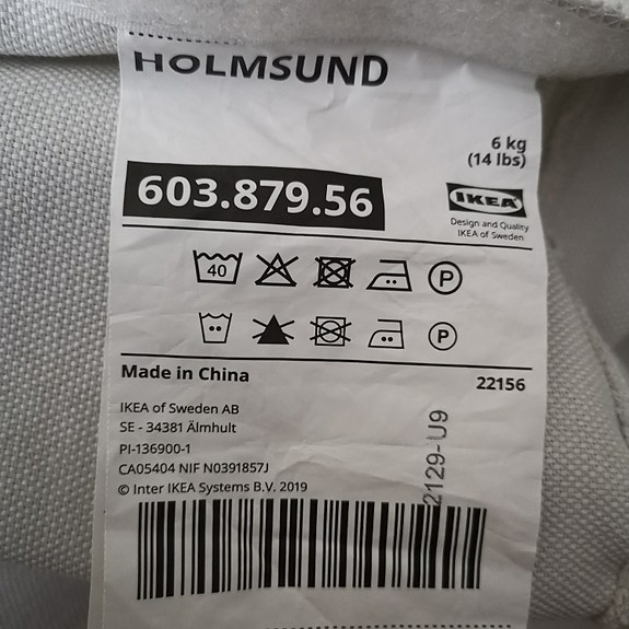 IKEA 603.879.56 päällinen vuodesohvaan, 9 osaa.
