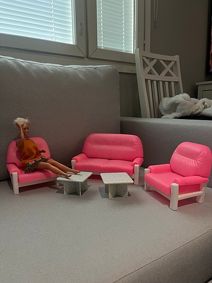 Vintage Barbie olohuoneen kalustesetti