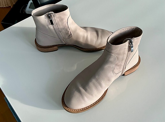 ECCOn vuorittomat nahkaiset nilkkurit koko 35, vaaleanbeige