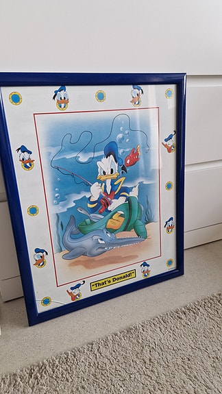 Donald Duck Donald Boat taulu sinisillä kehyksillä