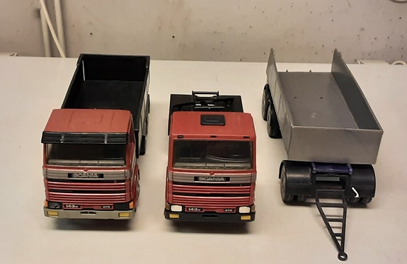 Emek scania 143H sora autot ja kärry