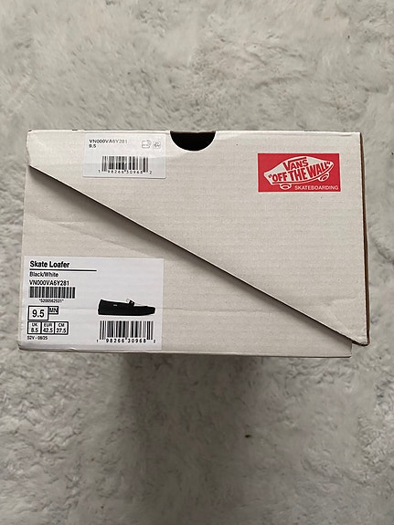 Vans Skate Loafer Leather, Musta / Valkoinen