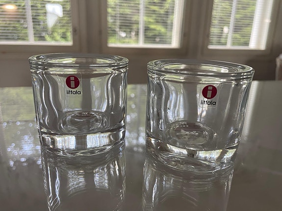 Iittala Kivi tuikkukipot kirkas lasi x2
