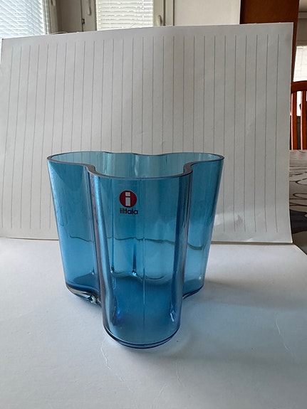 Iittala Aalto maljakko sininen 95 mm