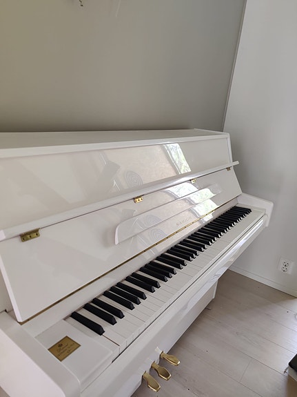 Valkoinen Samick piano