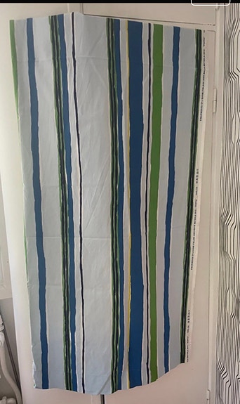 Marimekko raidalliset verhot Poppa -kuosi