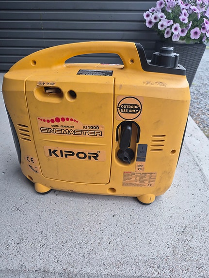 Kipor Sinemaster IG1000 aggregaatti keltainen