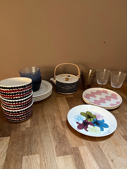 Astioita Marimekko,Iittala,Arabia