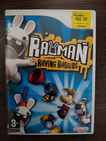 Nintendo Wii Rayman Raving Rabbids peli