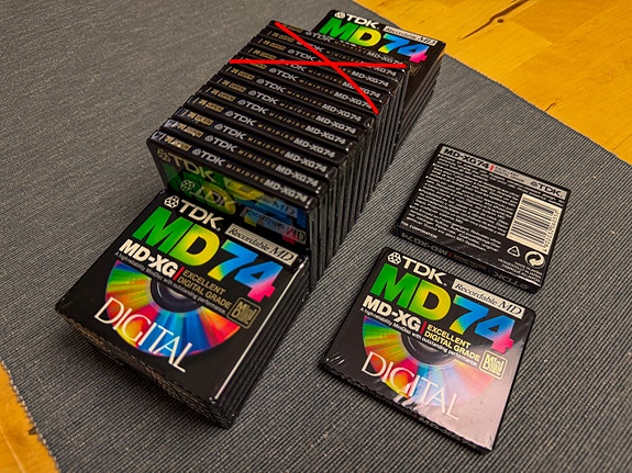 TDK MiniDisc MD-XG 74 levyjä (20 kpl)