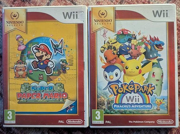 2x konsolipeli (Wii) - PokePark + Super Paper Mario
