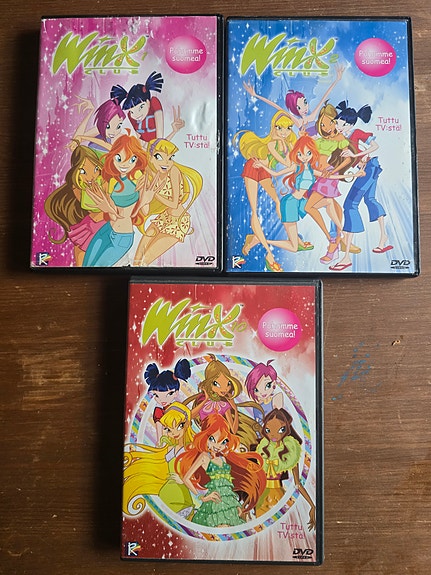 Winx Club DVD:t 3 kpl