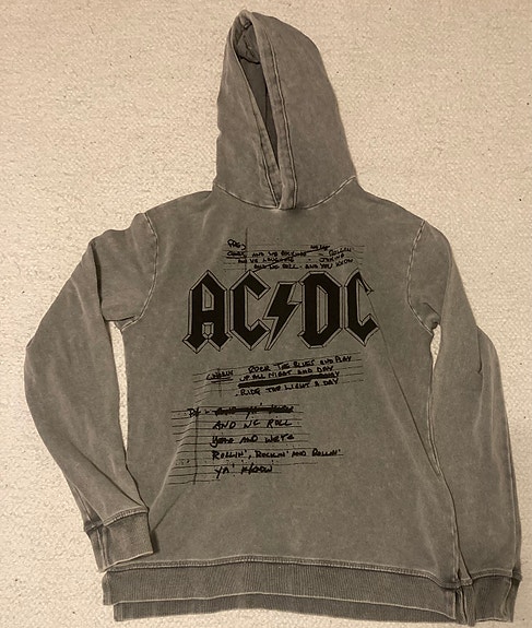 AC/DC H&M huppari koko 158/164 (12-14-v)