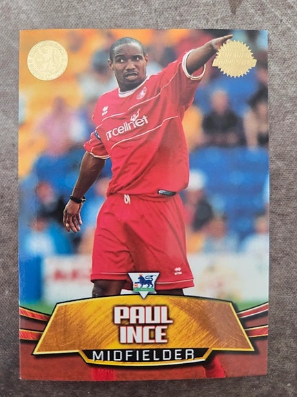Paul Ince #M3 2001-02 Topps Premier Gold