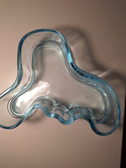 Iittala Aalto malja vaaleansininen lasi