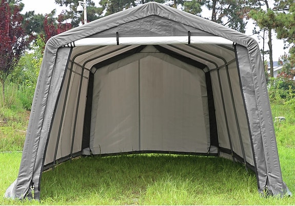 Harmaa pressutalli / autotalli 3 x 6,1 x 2,4 m