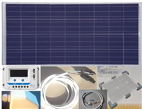 Matkailuauton aurinkosähköpaketti 160W, 10A, uusi, takuu