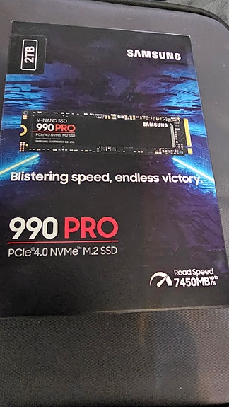 Samsung 2TB 990 PRO, PCIe 4.0 NVMe M.2 2280 SSD-levy, 7450/6900 MB/s