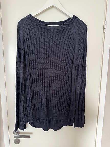 GANT tummansininen puuvillasekoitteinen neule XL reilu koko