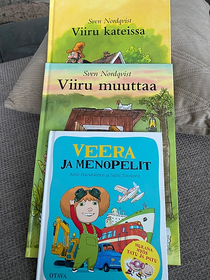 Lastenkirjat Viiru muuttaa , Viiru kateissa, Veera ja menopelit