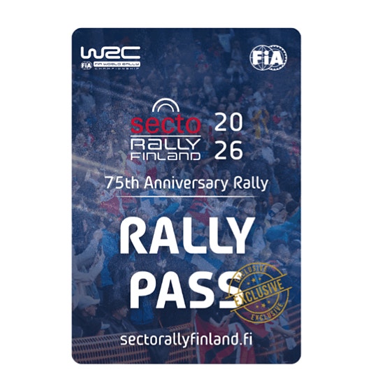 Secto Rallin rallipassit 4 kpl (2+2 kpl varattu)