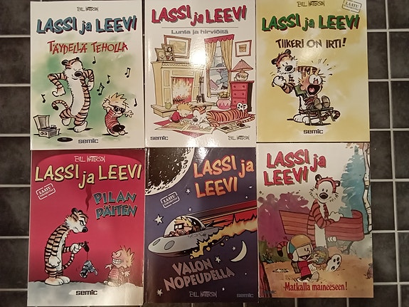 Lassi ja Leevi paketti: sarjakuvalehtiä 11 kpl + juhlakirja