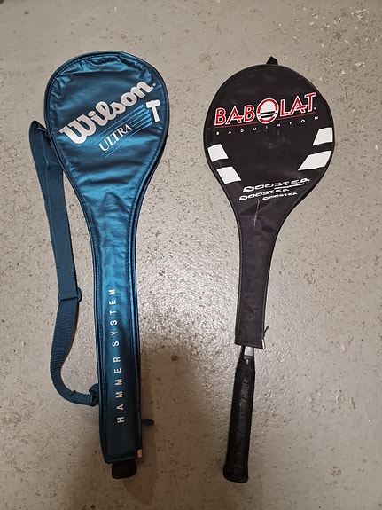 Wilson Ultra ja Babolat tennismailat