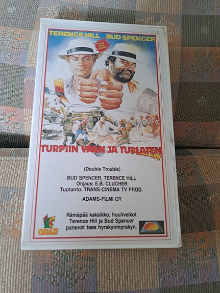 Turpiin vaan ja tuplaten VHS-kasetti Bud Spencer Terence Hill