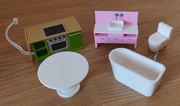 Lundby-nukkekodin kalusteita