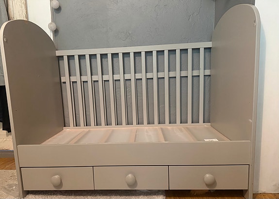 IKEA GONATT pinnasänky vetolaatikoilla 60x120 cm harmaa
