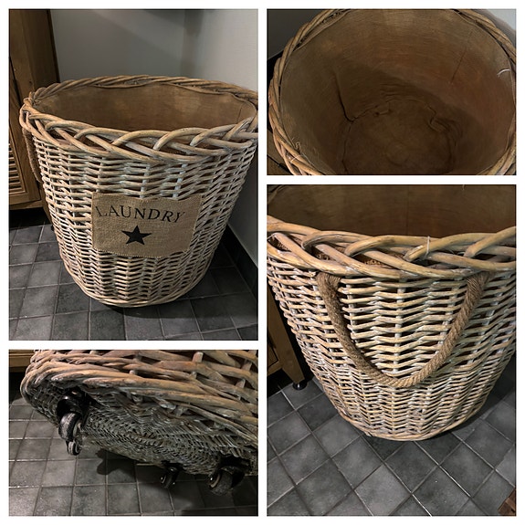 ISO pyykkikori pyörillä, halk.62cm