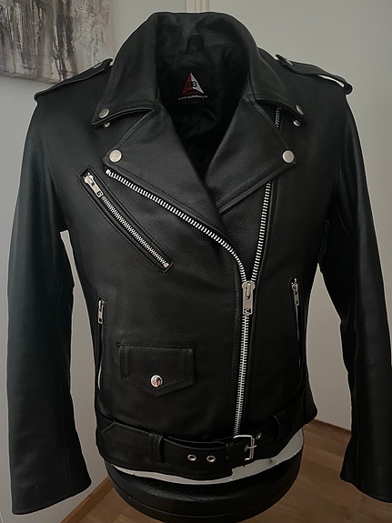 Nahkatakki / Biker Rotsi/ Vintage Retro Leather Jacket