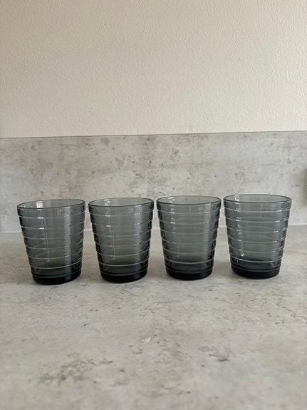 Iittala Aino Aalto juomalasit (22 cl) harmaa 4 kpl