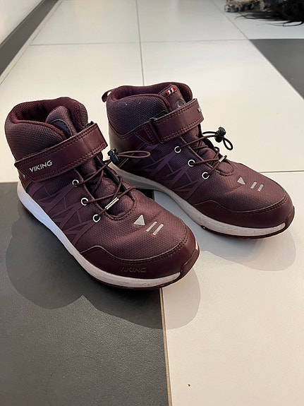 Viking Gore-Tex lasten kengät koko 34 viininpunainen unisex