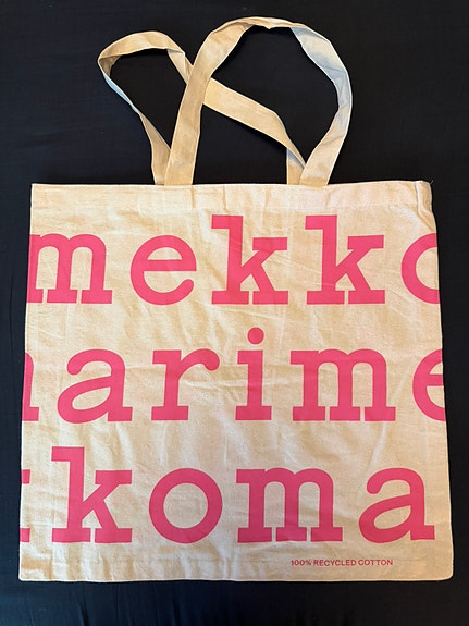 Marimekko kangaskassi / logokassi pinkki