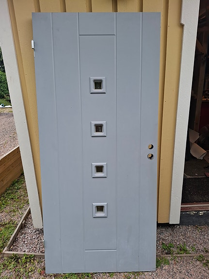 Fenestra ulko-ovi 10 x 21 harmaa vasen