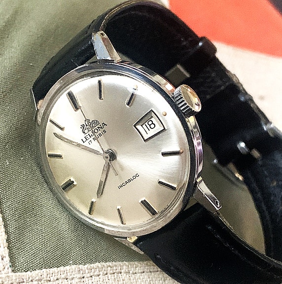 LEIJONA 17 Jewels mekaaninen miesten rannekello Vintage