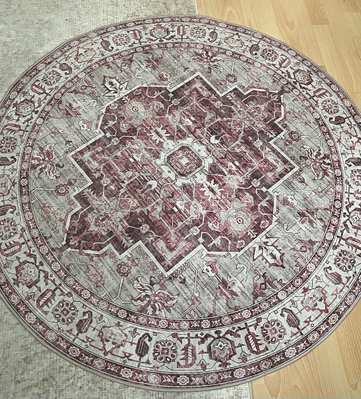 Vallila Meripihka pyöreä matto 120 cm punainen
