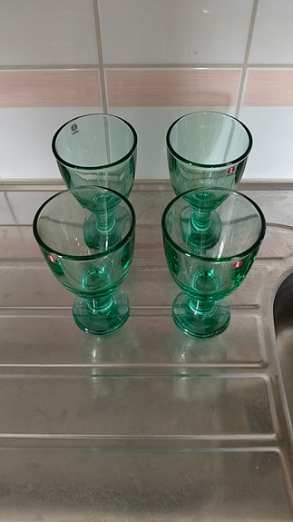 Iittala Verna juomalasit vihreä 4 kpl