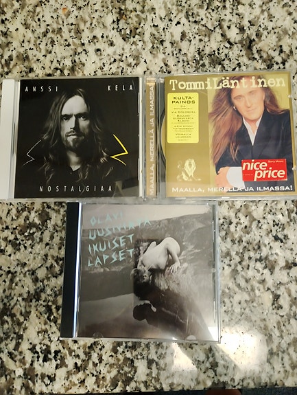 Anssi Kela, Tommi Läntinen ja Olavi Uusivirta CD-levyt