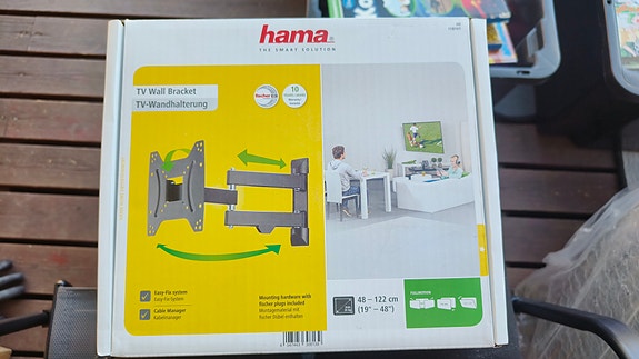 HAMA TV-seinäteline 19"–48" – käyttämätön
