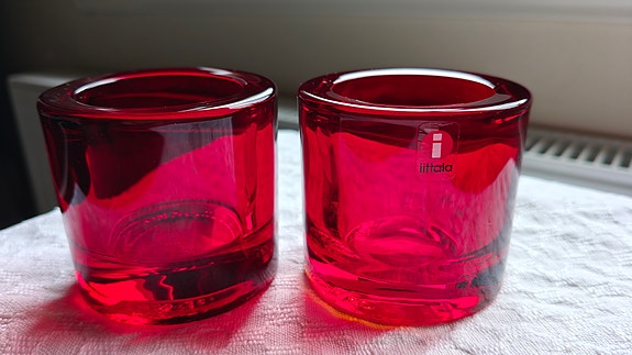 Iittala Kivi-tuikkukuppi, punainen x 2