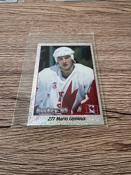 Panini Pro Hockey ’95 Mario Lemieux jääkiekko korttitarra