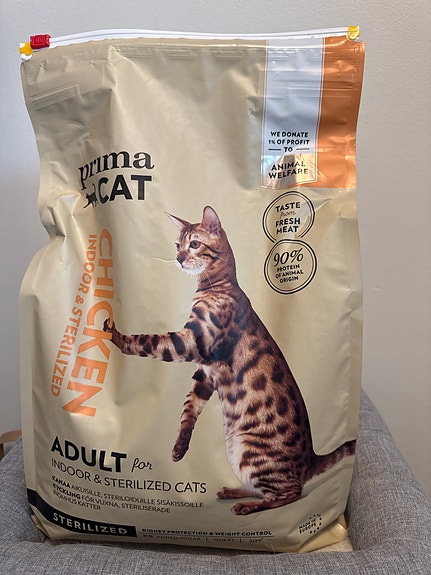 Prima Cat sterilised kuivaruokaa