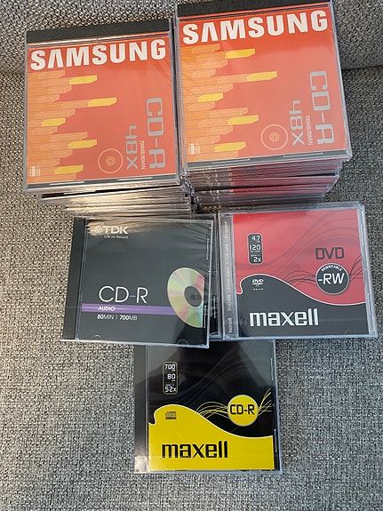 Samsung, Maxell ym. CD-R ja DVD-RW levypaketti