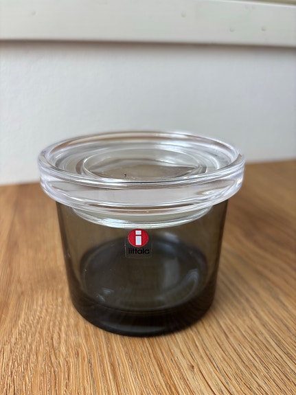 Iittala Jars lasipurkki savuharmaa