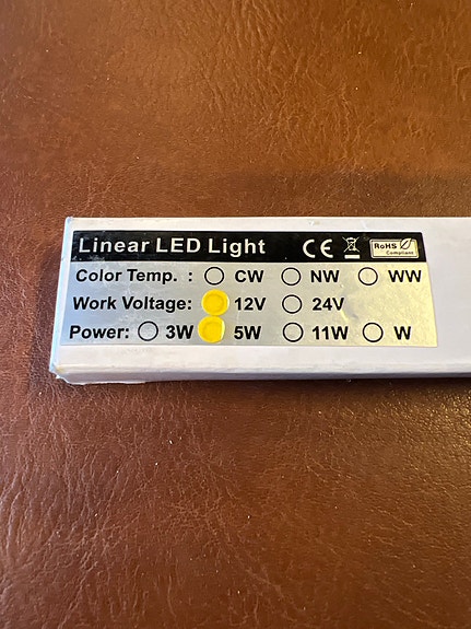 Linear LED Light 12V 5W led-valo n. 55 cm